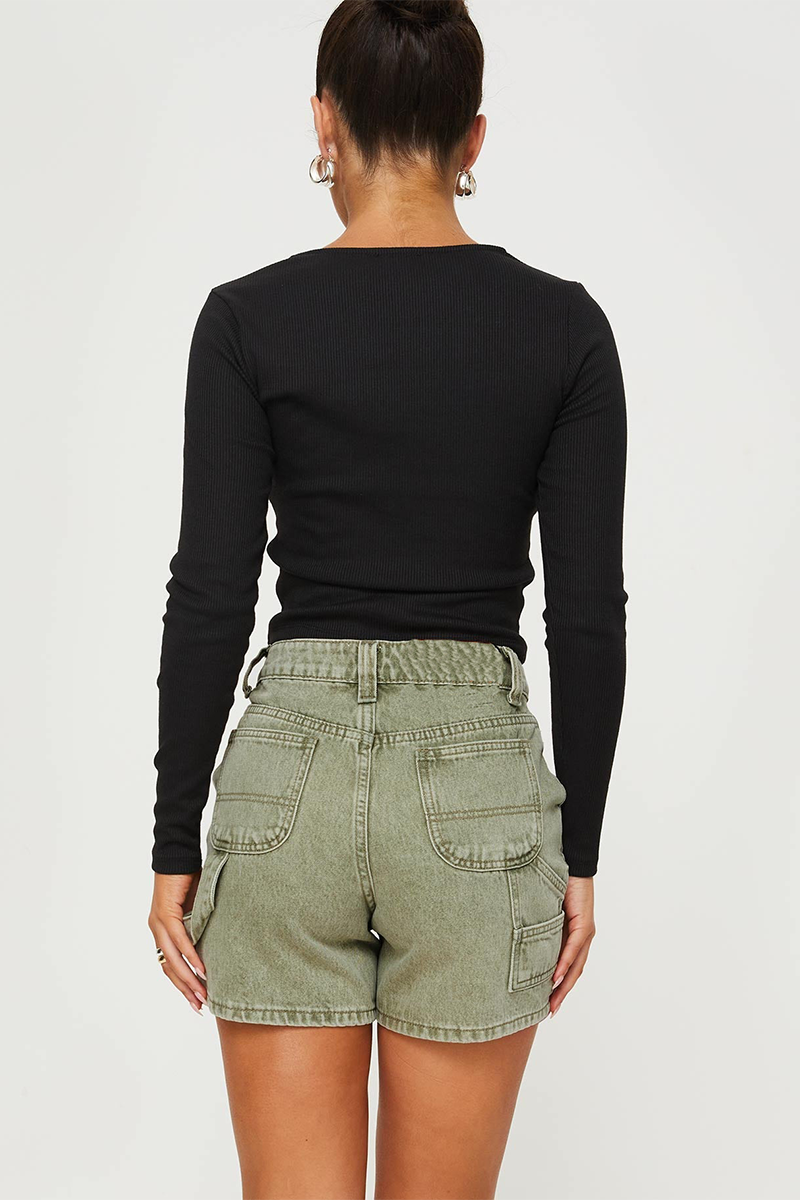 Pockets Denim Casual Shorts-Blue-Hayhty.All Rights Reserved.