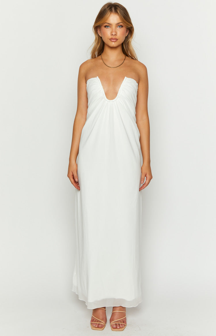 Off Shoulder Notched V Neck Ruched Formal Party Layered Plain Maxi Dresses-Yellow-Hayhty.All Rights Reserved.