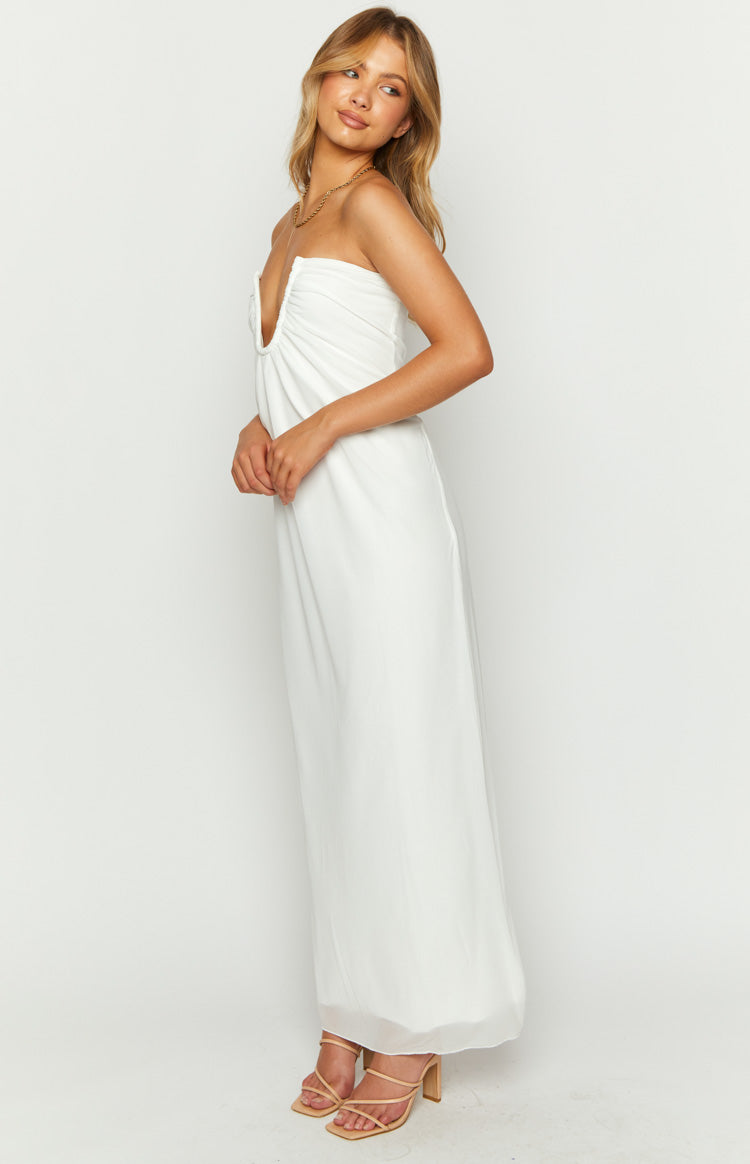 Off Shoulder Notched V Neck Ruched Formal Party Layered Plain Maxi Dresses-Yellow-Hayhty.All Rights Reserved.