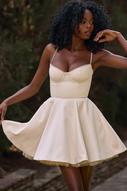 Spaghetti Strap Deep V Neck Cinch Waist Mini Dresses-Pink-Hayhty.All Rights Reserved.