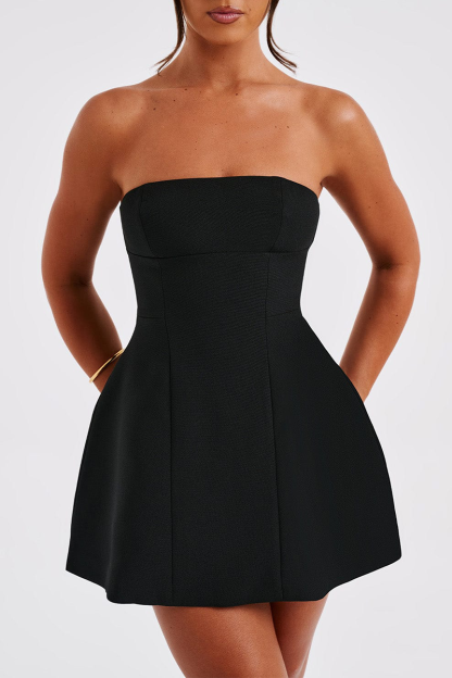 Boat Neck A-Line Wide Hem Cocktail Party Mini Tank Dresses-Hayhty.All Rights Reserved.