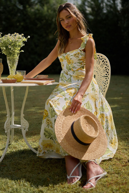 Floral Print Tied Strap Sleeveless Vacation Midi Dresses-Hayhty.All Rights Reserved.