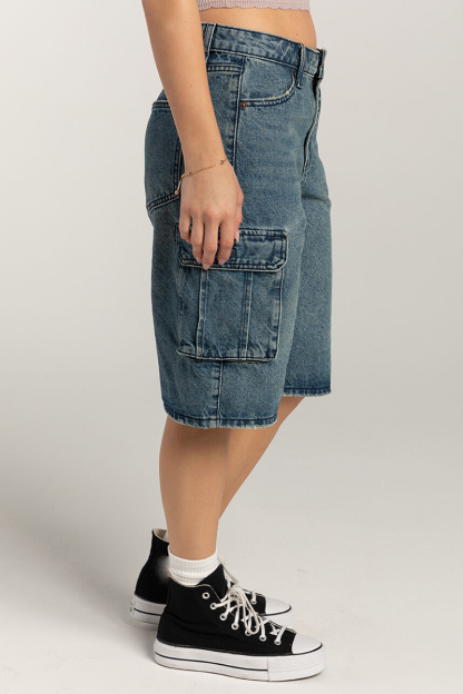 Low-Rise Wide Leg Pockets Casual Denim Fifth Pants-LightBlue-Hayhty.All Rights Reserved.