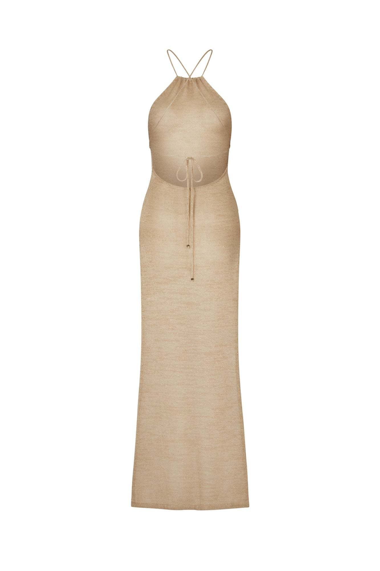 Knit Sleeveless Slit Maxi Dresses-Hayhty.All Rights Reserved.