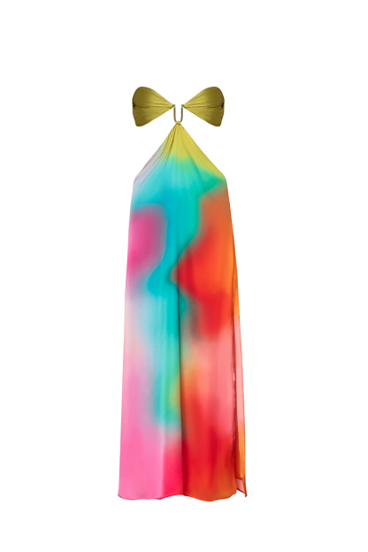 Strapless Cutout Gradient Color Backless Maxi Dresses-Red-Hayhty.All Rights Reserved.