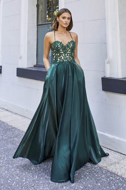 Lace Embroidery Crossover Strap Gown Maxi Dresses-Hayhty.All Rights Reserved.