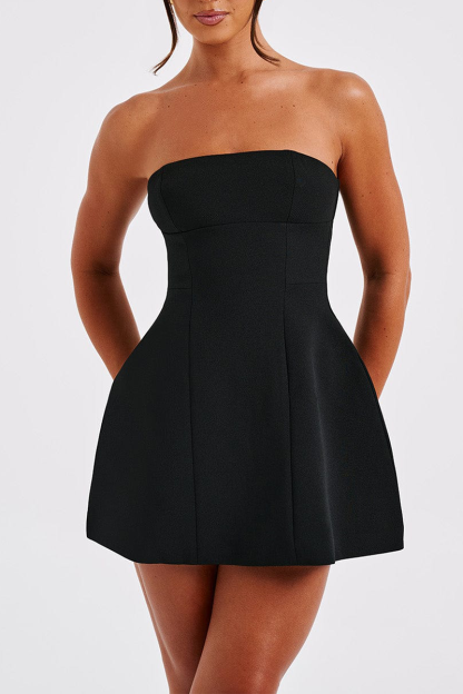 Boat Neck A-Line Wide Hem Cocktail Party Mini Tank Dresses-Hayhty.All Rights Reserved.