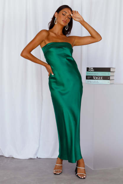 Half Open Back Sleeveless Silky Maxi Dress-Hayhty.All Rights Reserved.