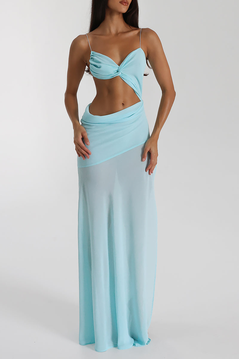 Backless See Through Cut Out Tied Up Party Maxi Dresses-Blue-Hayhty.All Rights Reserved.