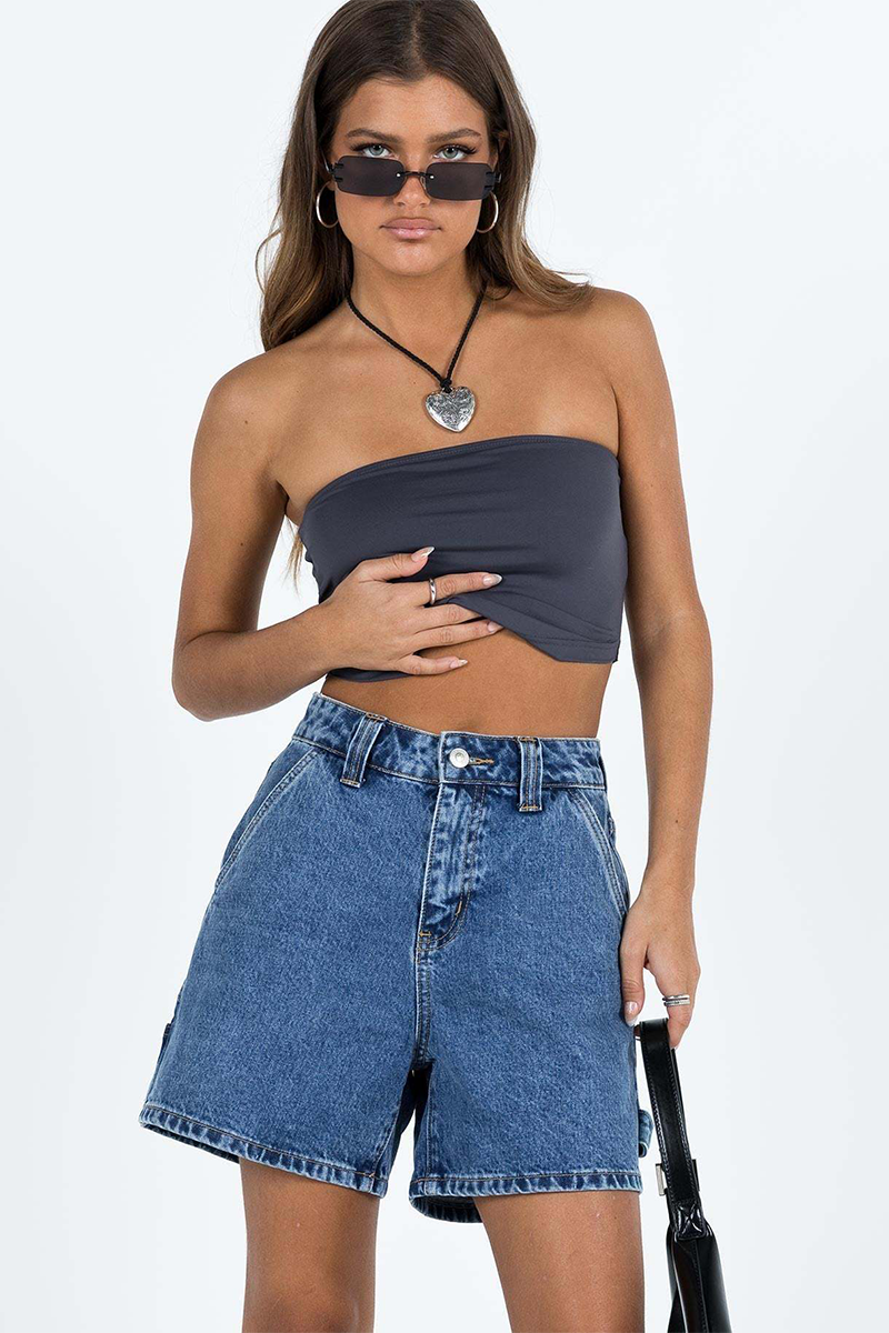 Pockets Denim Casual Shorts-Blue-Hayhty.All Rights Reserved.