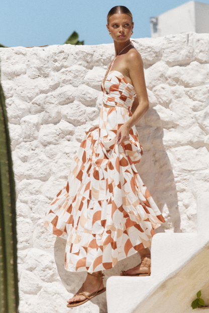 Vacation Halterneck Print Maxi Dresses-Hayhty.All Rights Reserved.