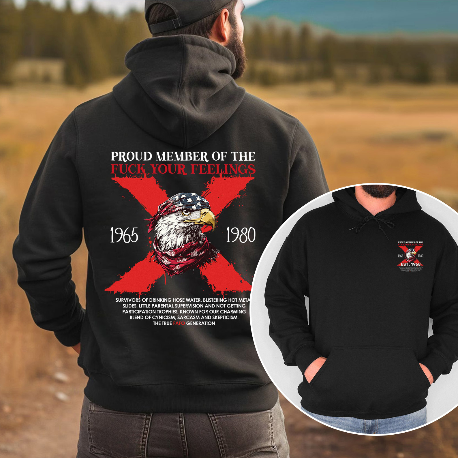 Halloween Gen X Eagle Hoodie