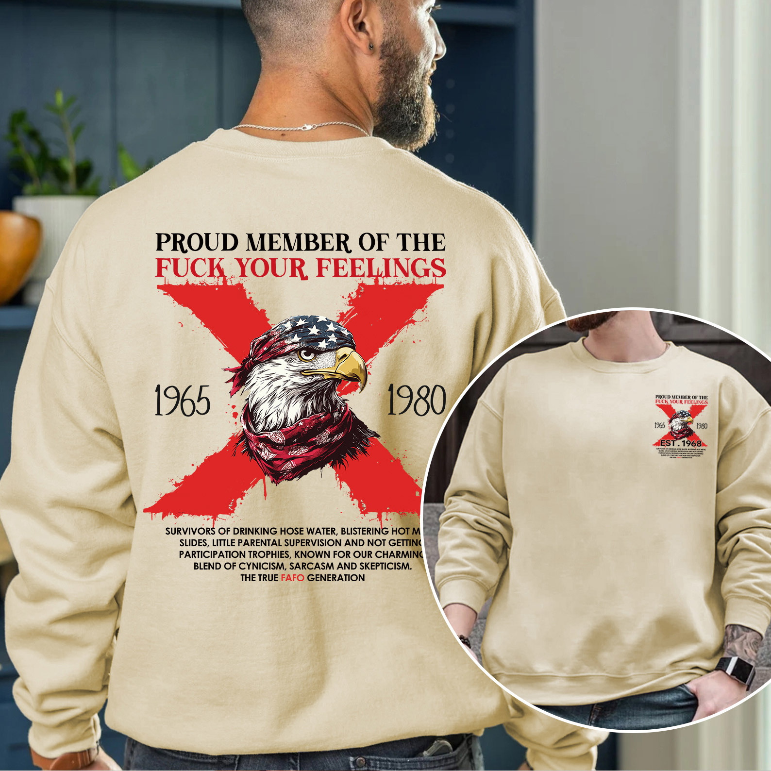 Halloween Gen X  Eagle Crewneck