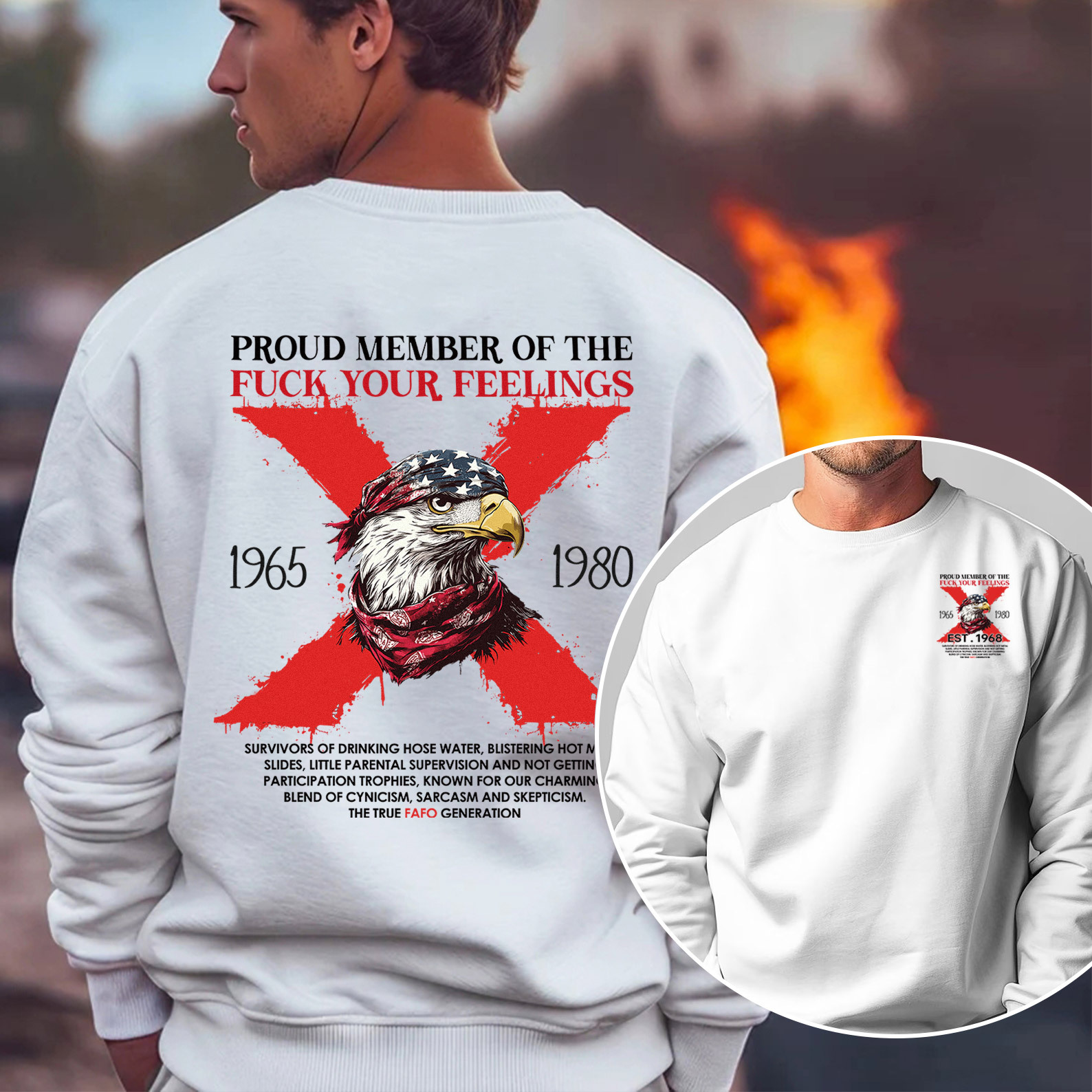 Halloween Gen X  Eagle Crewneck