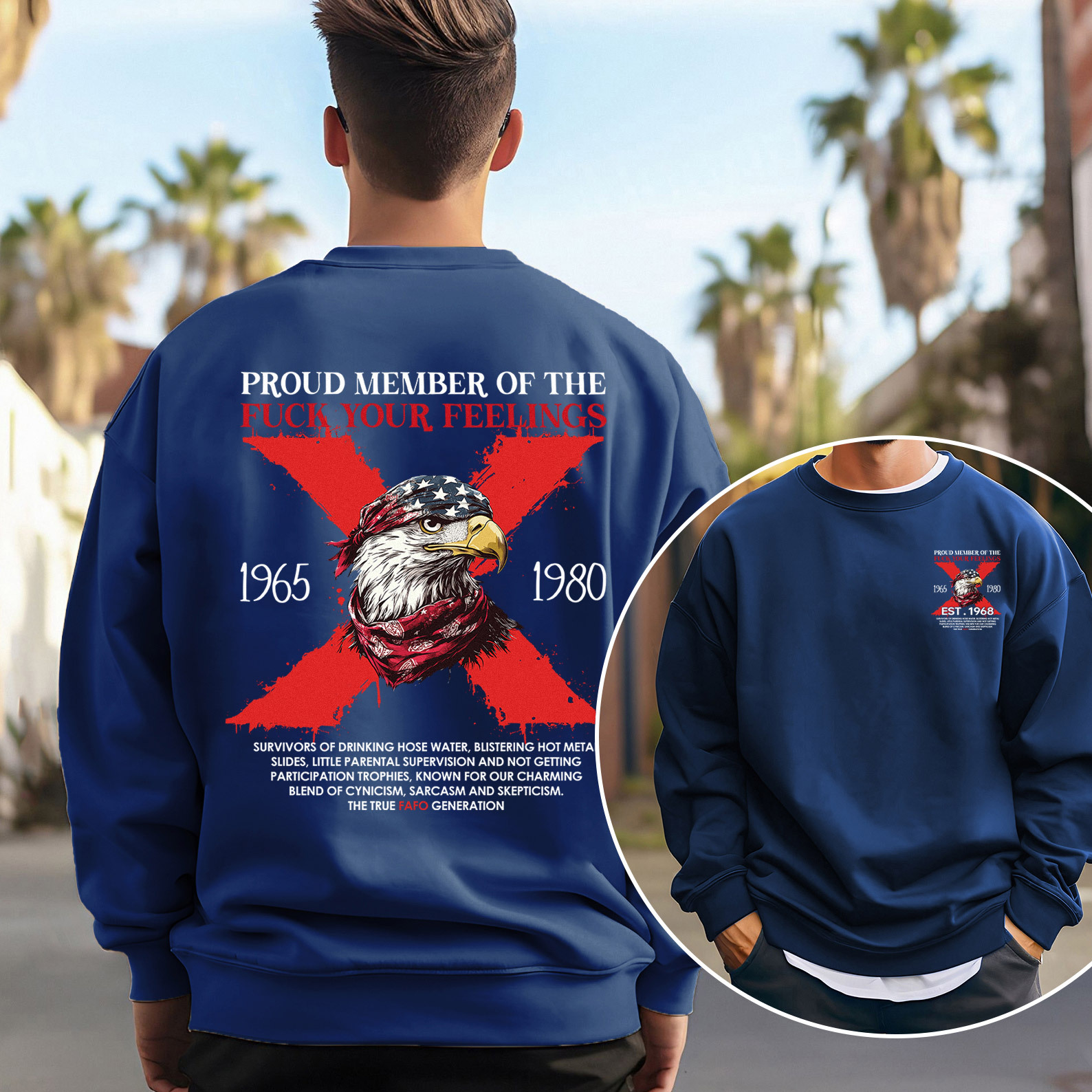 Halloween Gen X  Eagle Crewneck