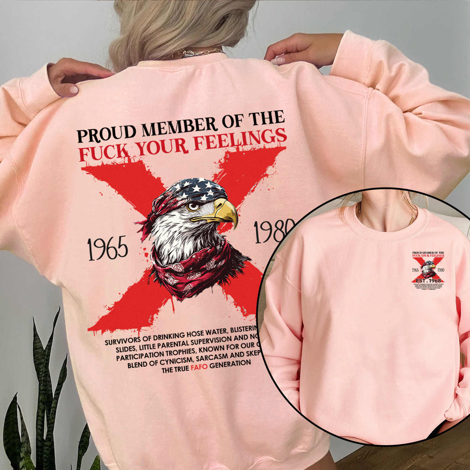 Halloween Gen X  Eagle Crewneck