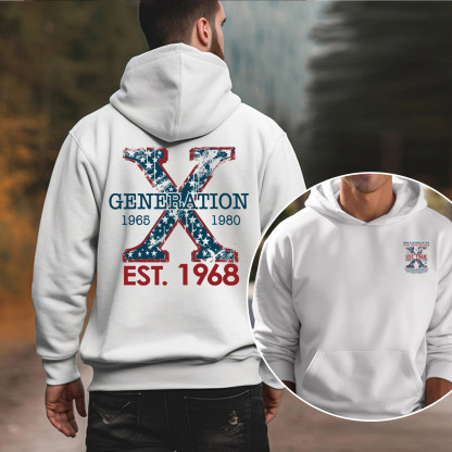 Proud Gen X Member Customize Year Double Side Print Hoodie