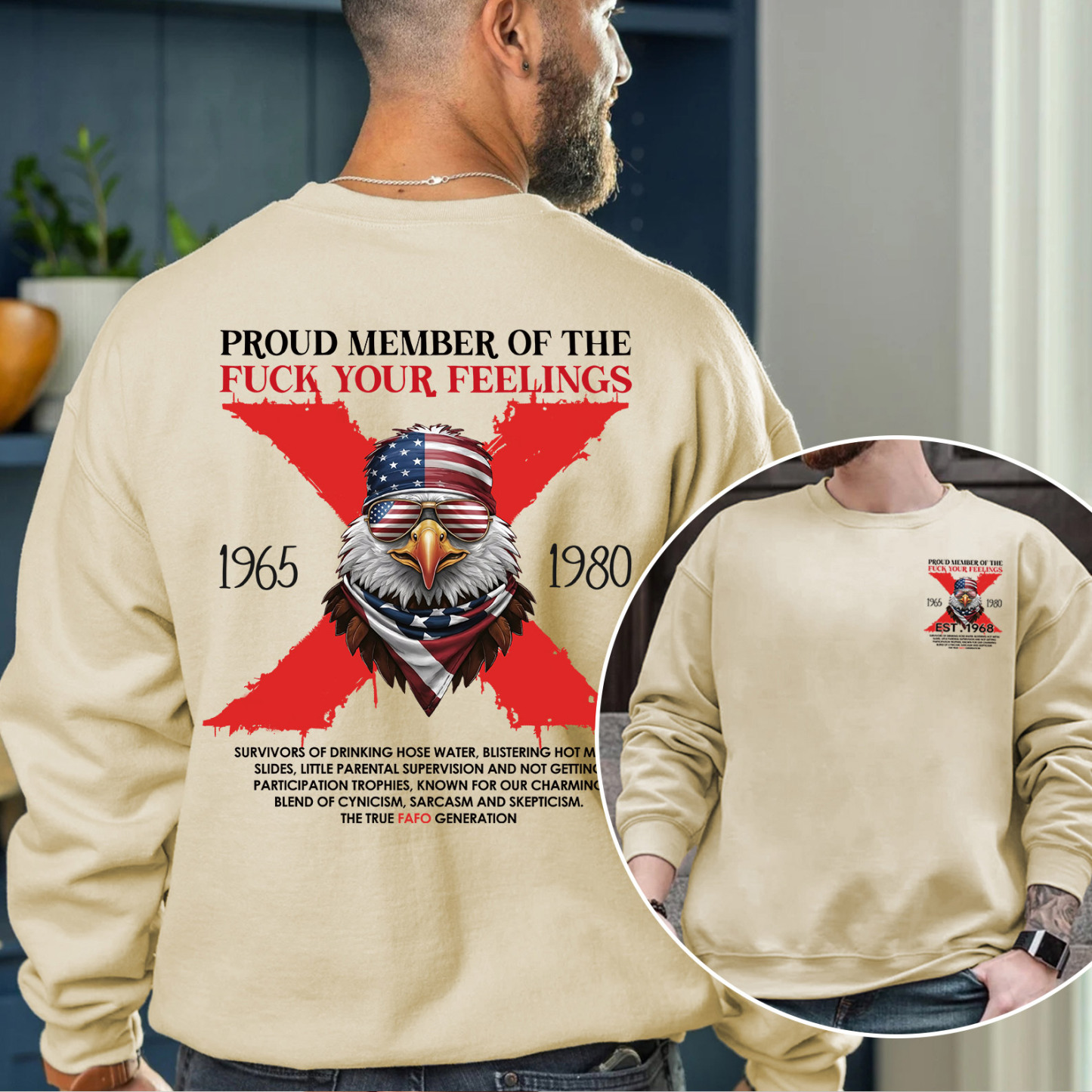 Halloween Gen X  Eagle Crewneck