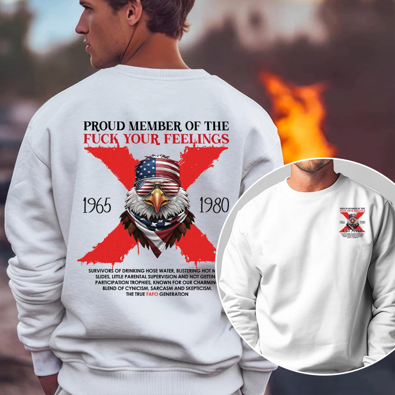 Halloween Gen X  Eagle Crewneck