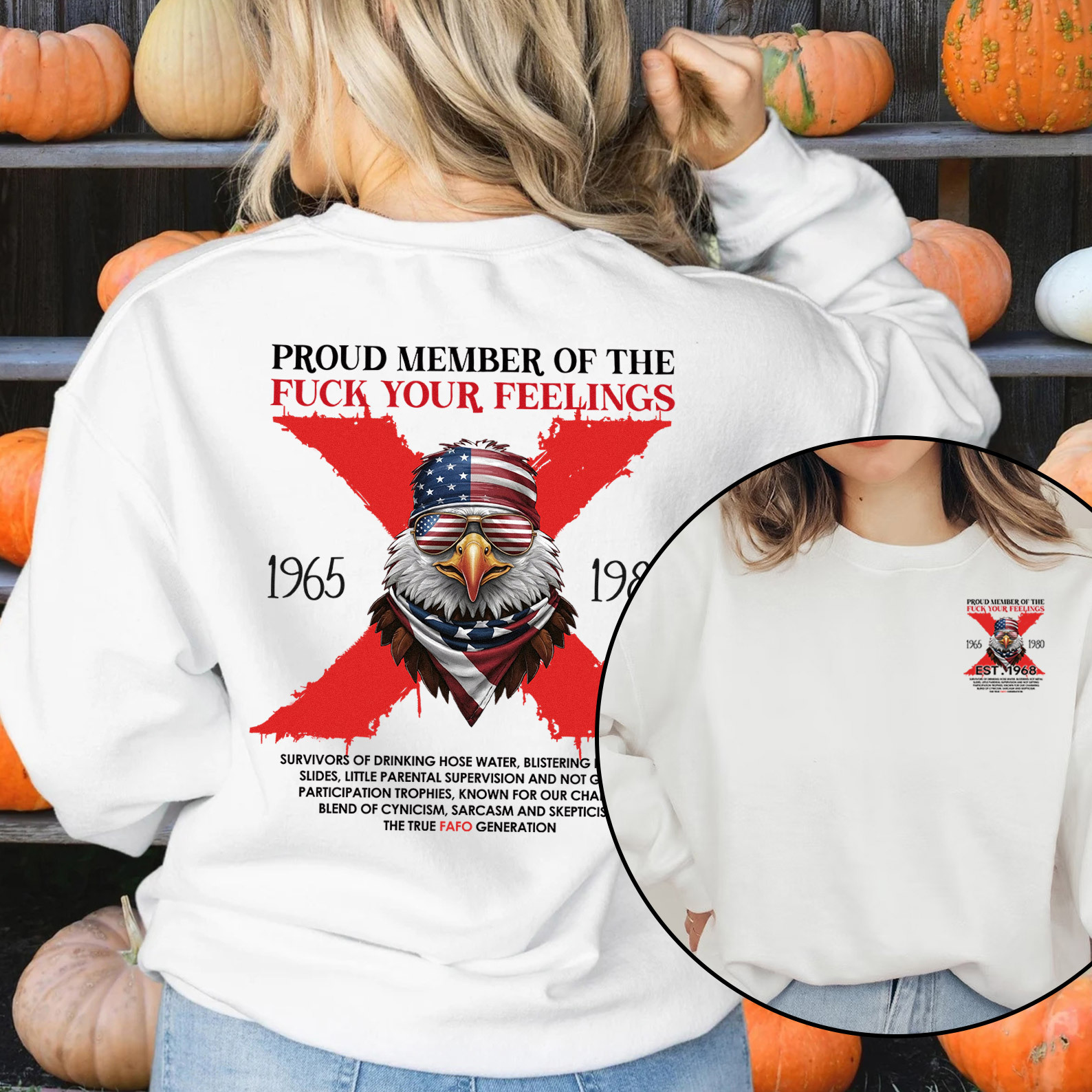 Halloween Gen X  Eagle Crewneck