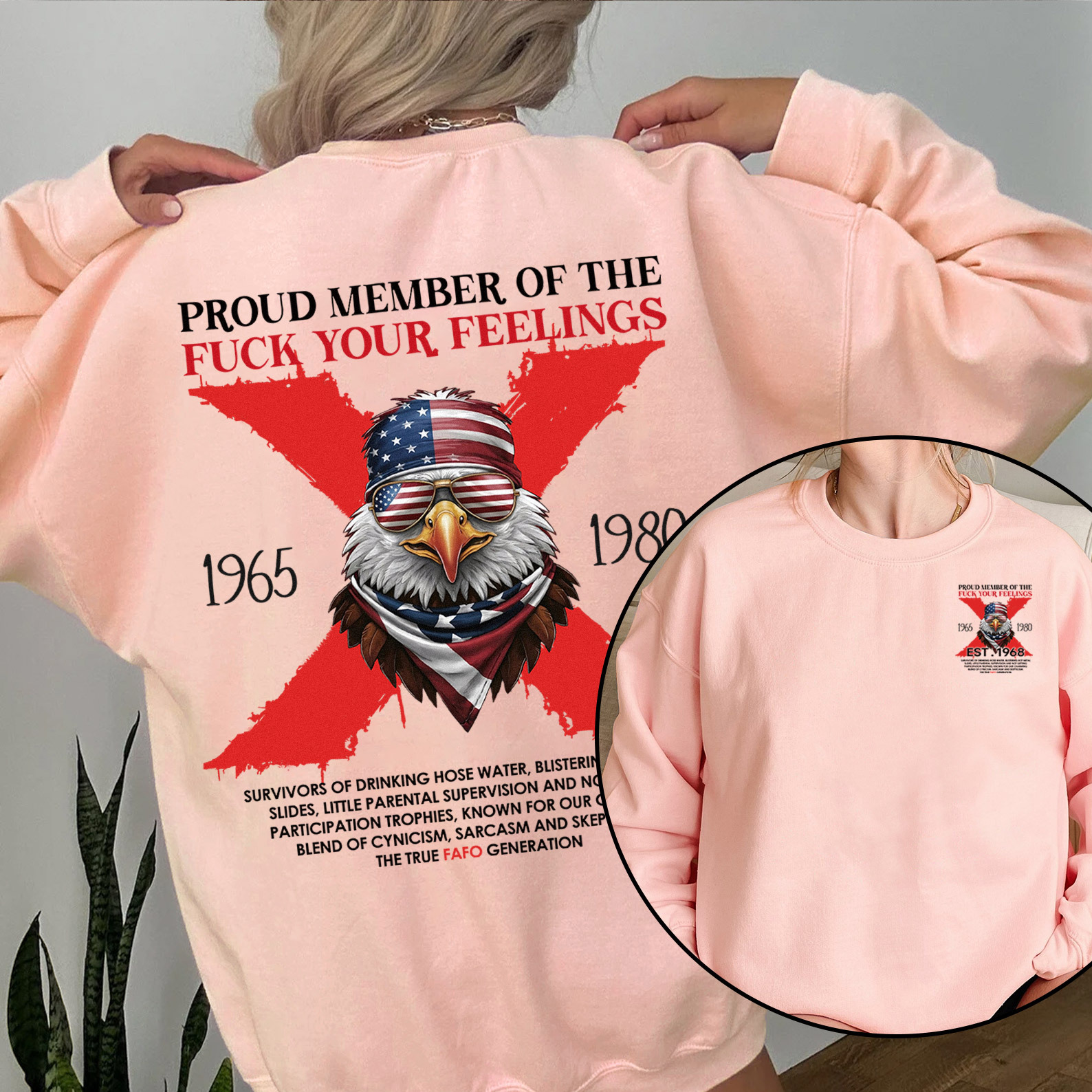 Halloween Gen X  Eagle Crewneck