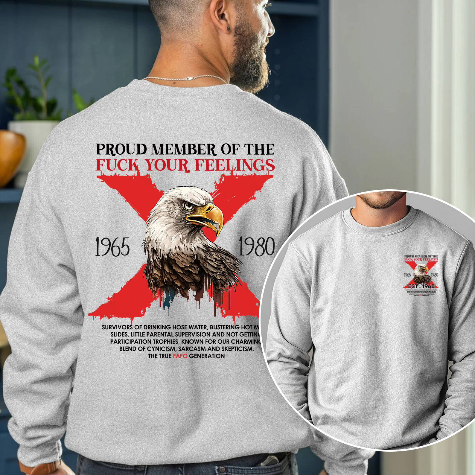 Halloween Gen X  Eagle Crewneck