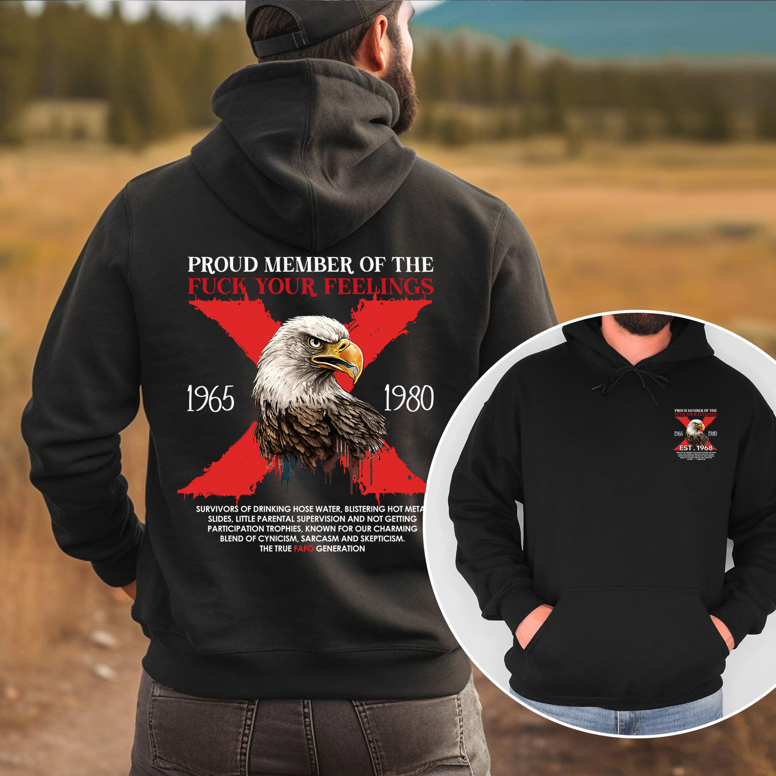 Halloween Gen X Eagle Hoodie