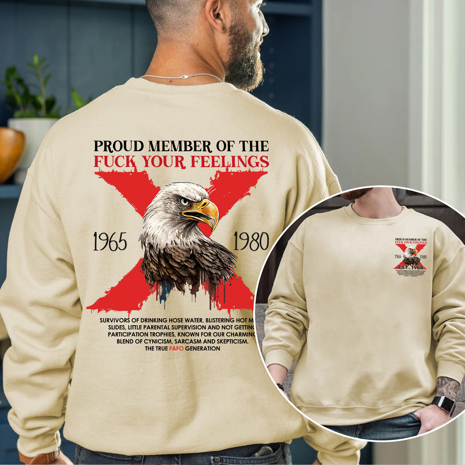 Halloween Gen X  Eagle Crewneck