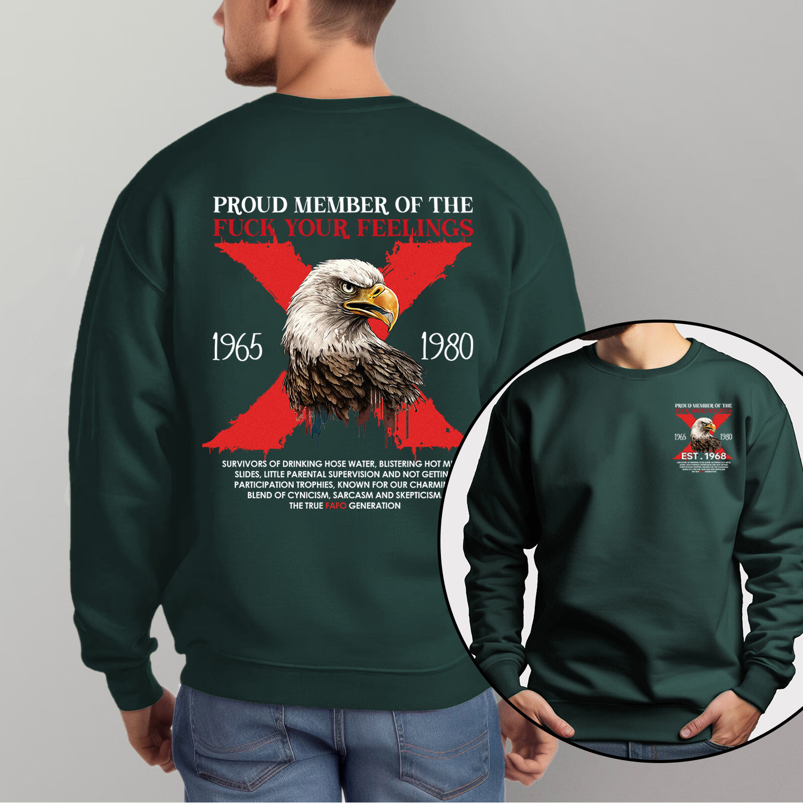 Halloween Gen X  Eagle Crewneck