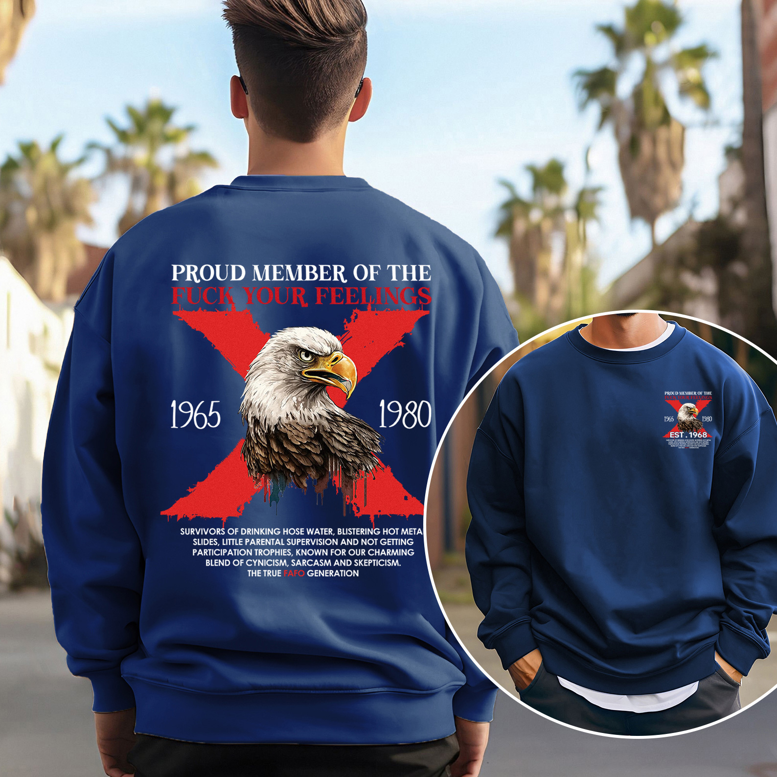 Halloween Gen X  Eagle Crewneck