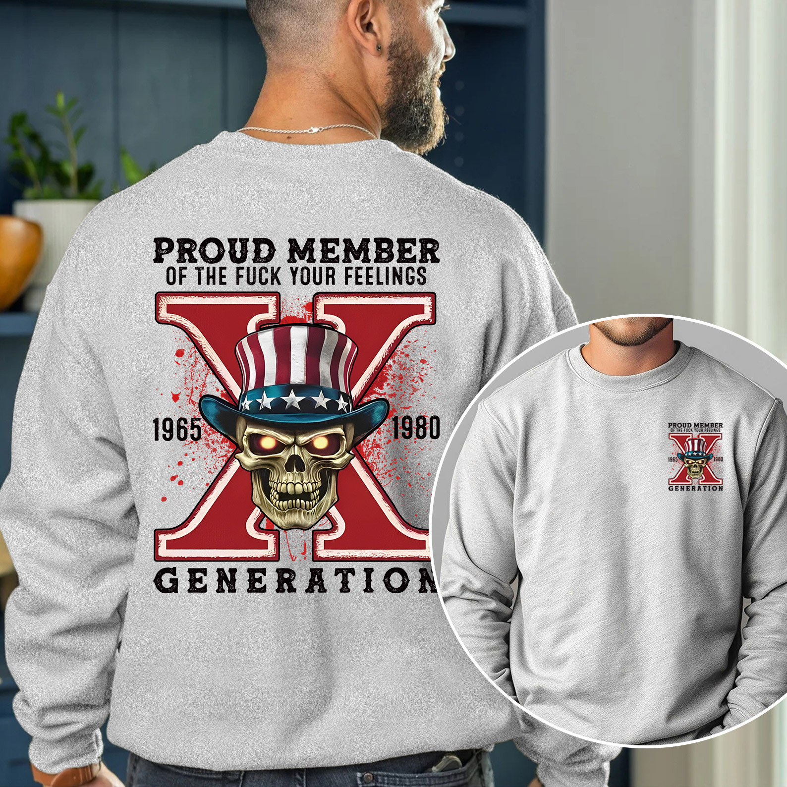 New Version Generation X FAFO shirt Double Side Print Crewneck