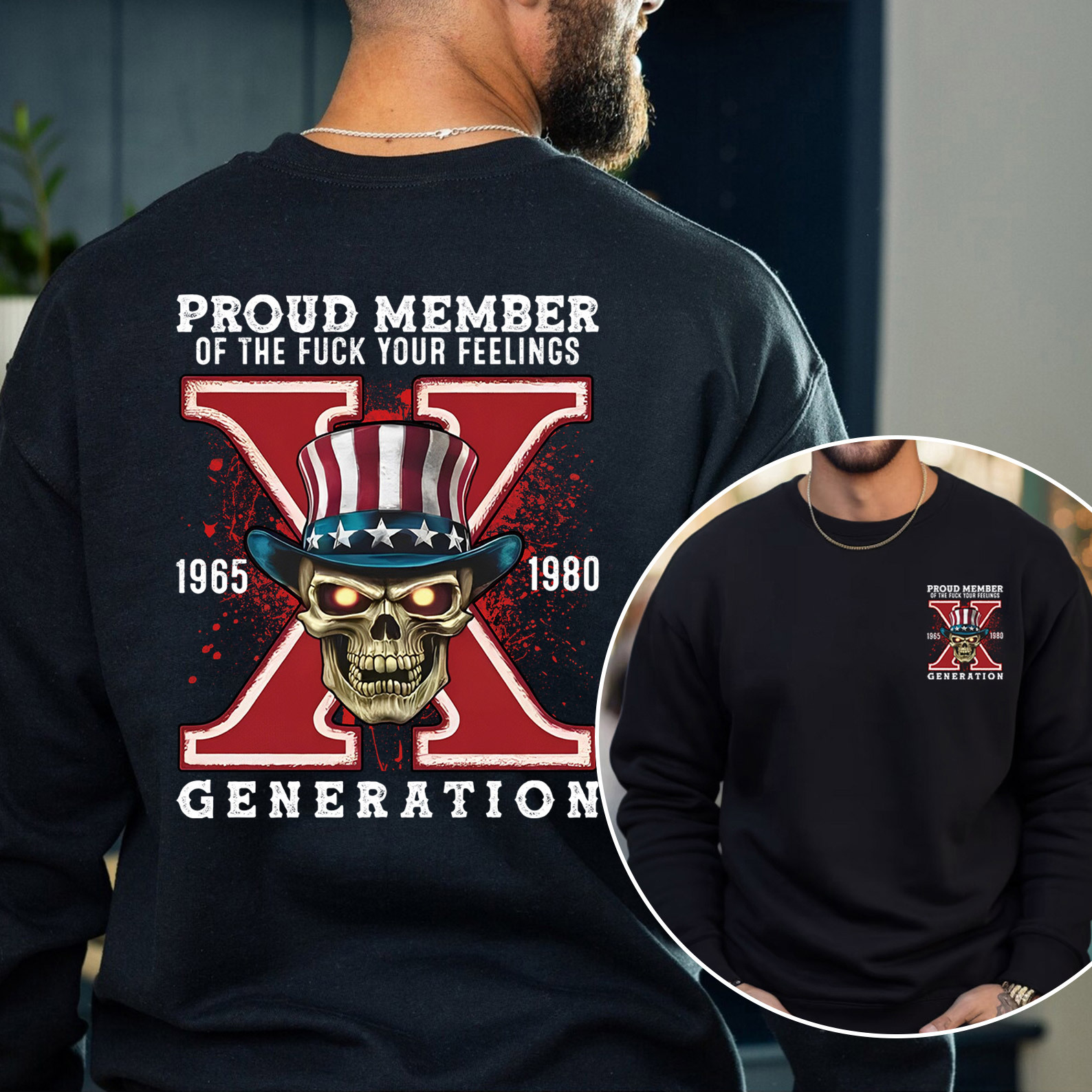 New Version Generation X FAFO shirt Double Side Print Crewneck