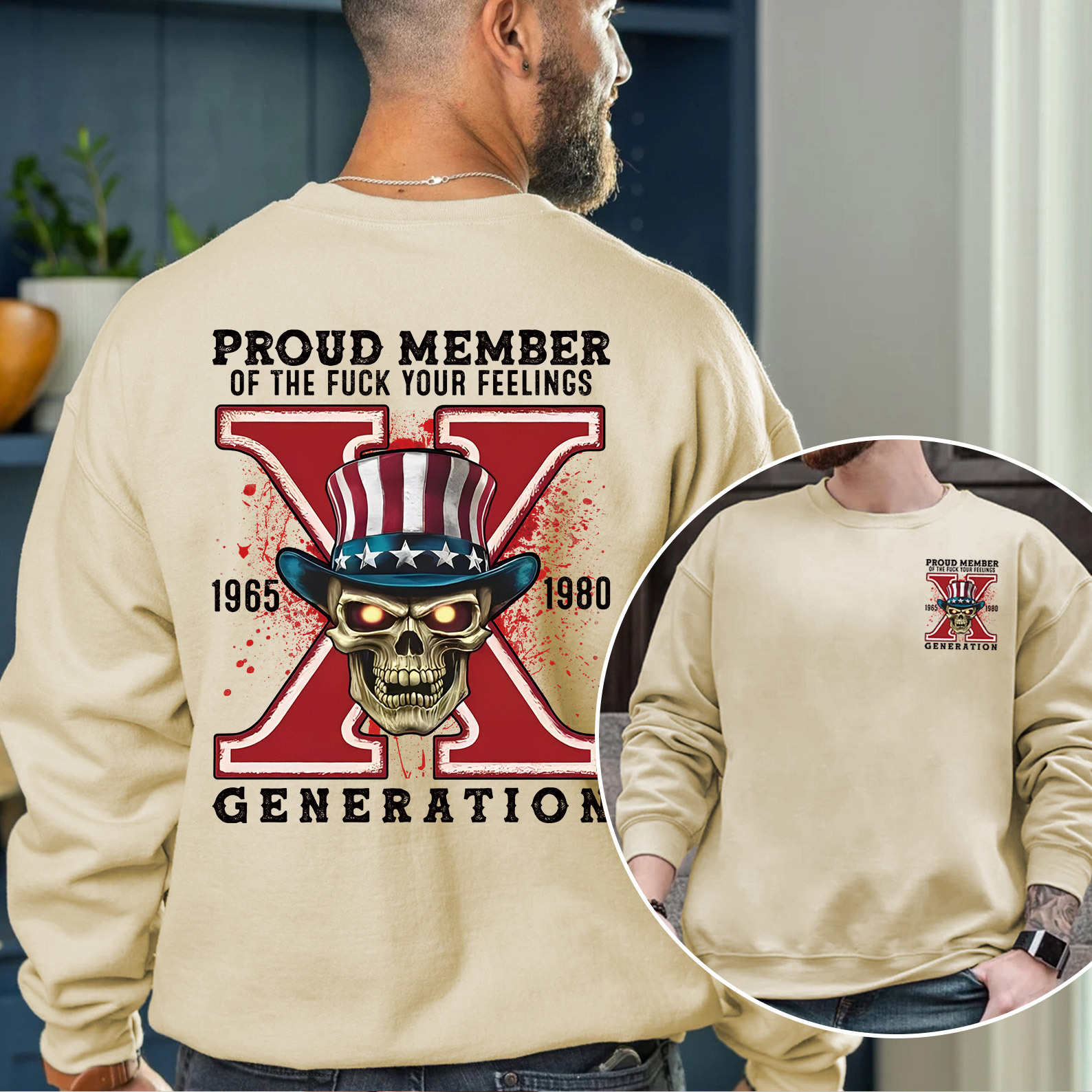 New Version Generation X FAFO shirt Double Side Print Crewneck