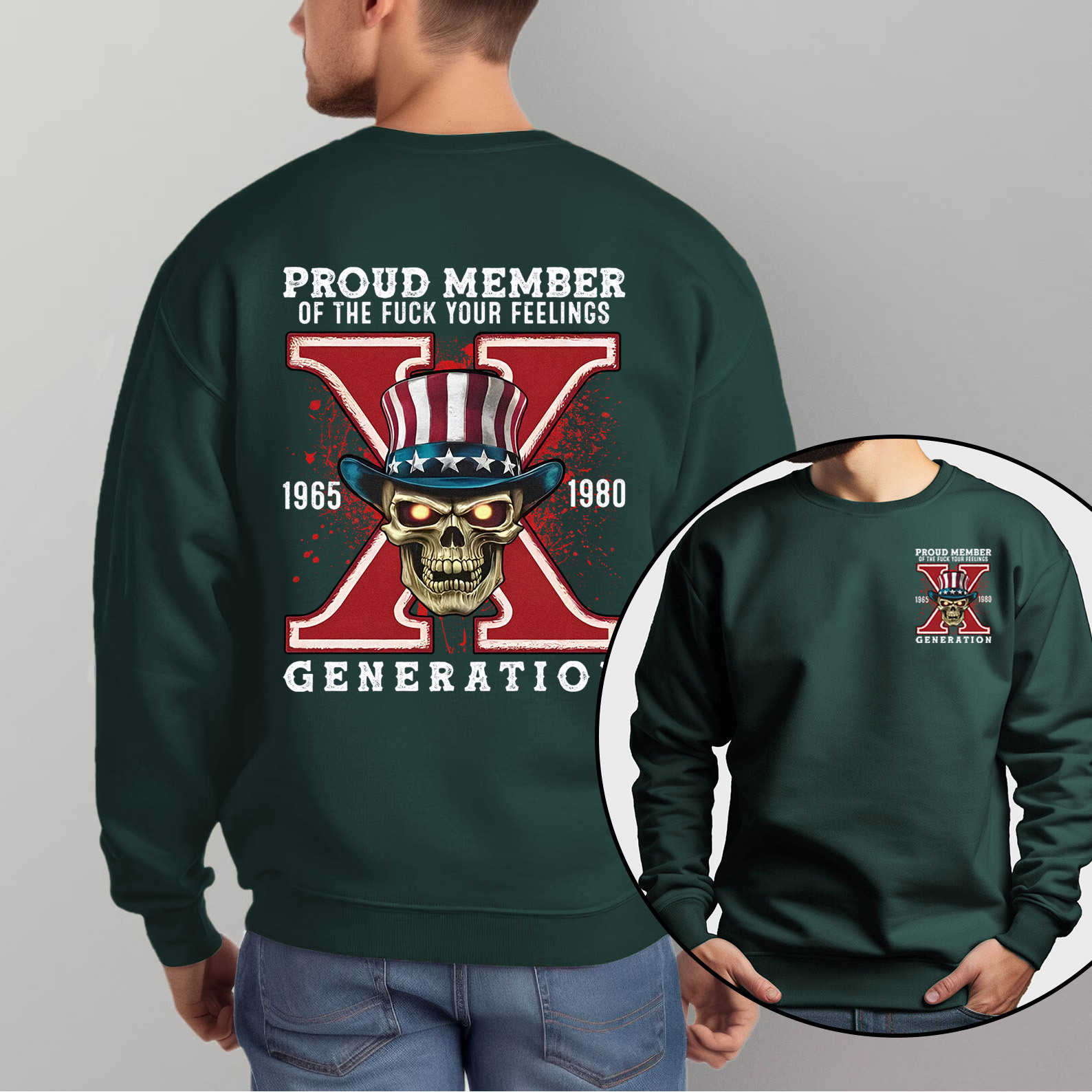 New Version Generation X FAFO shirt Double Side Print Crewneck
