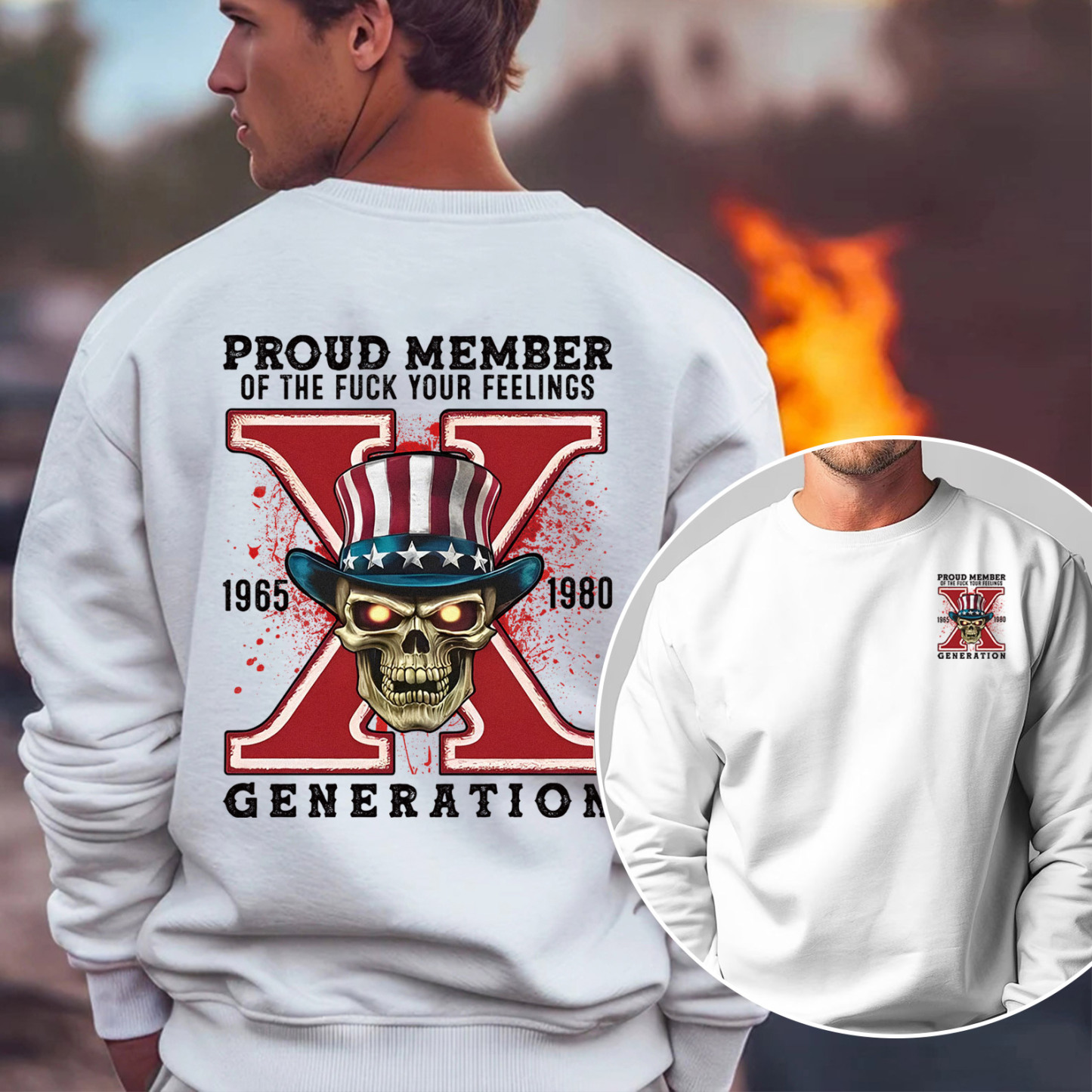 New Version Generation X FAFO shirt Double Side Print Crewneck