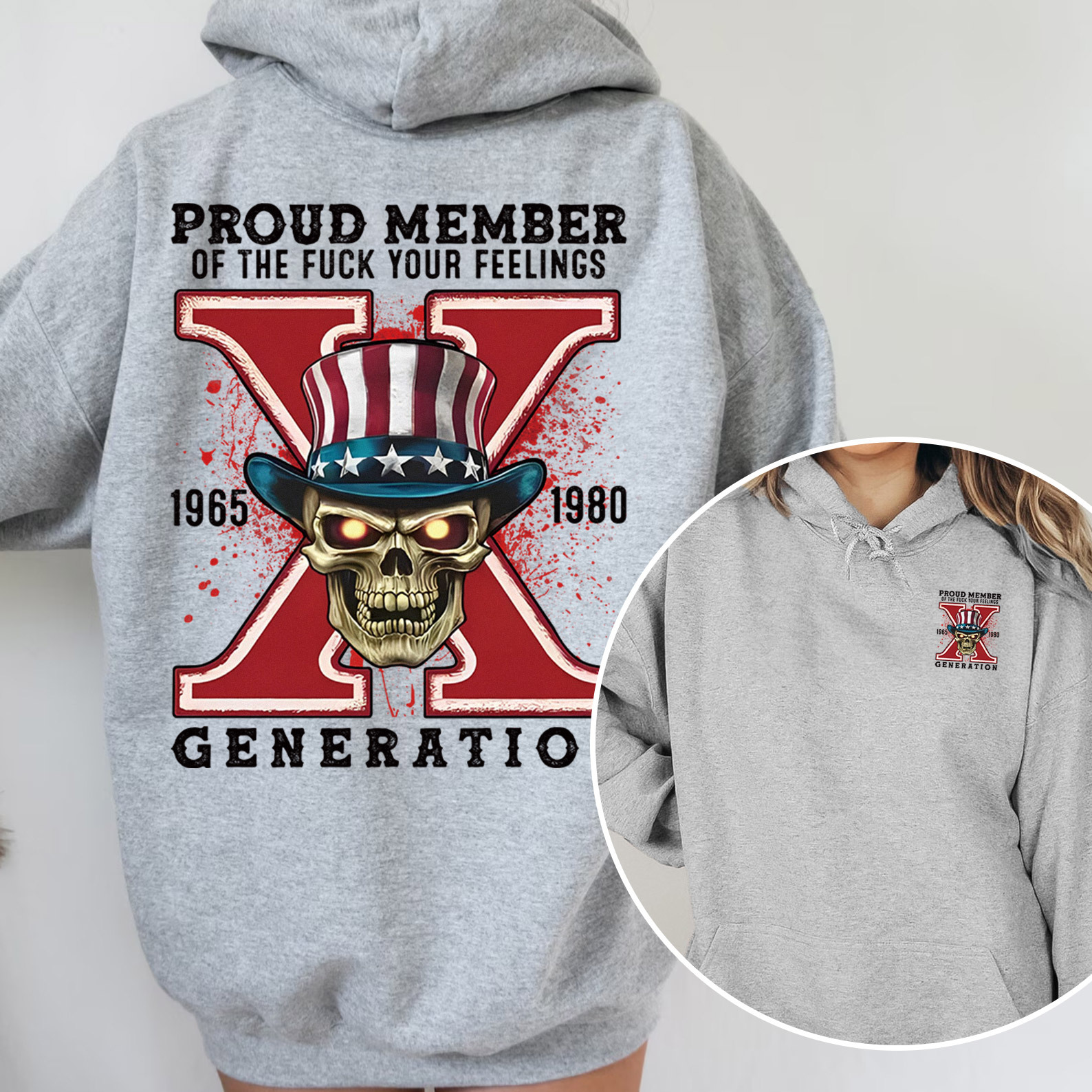 New Version Generation X FAFO shirt Double Side Print Hoodie