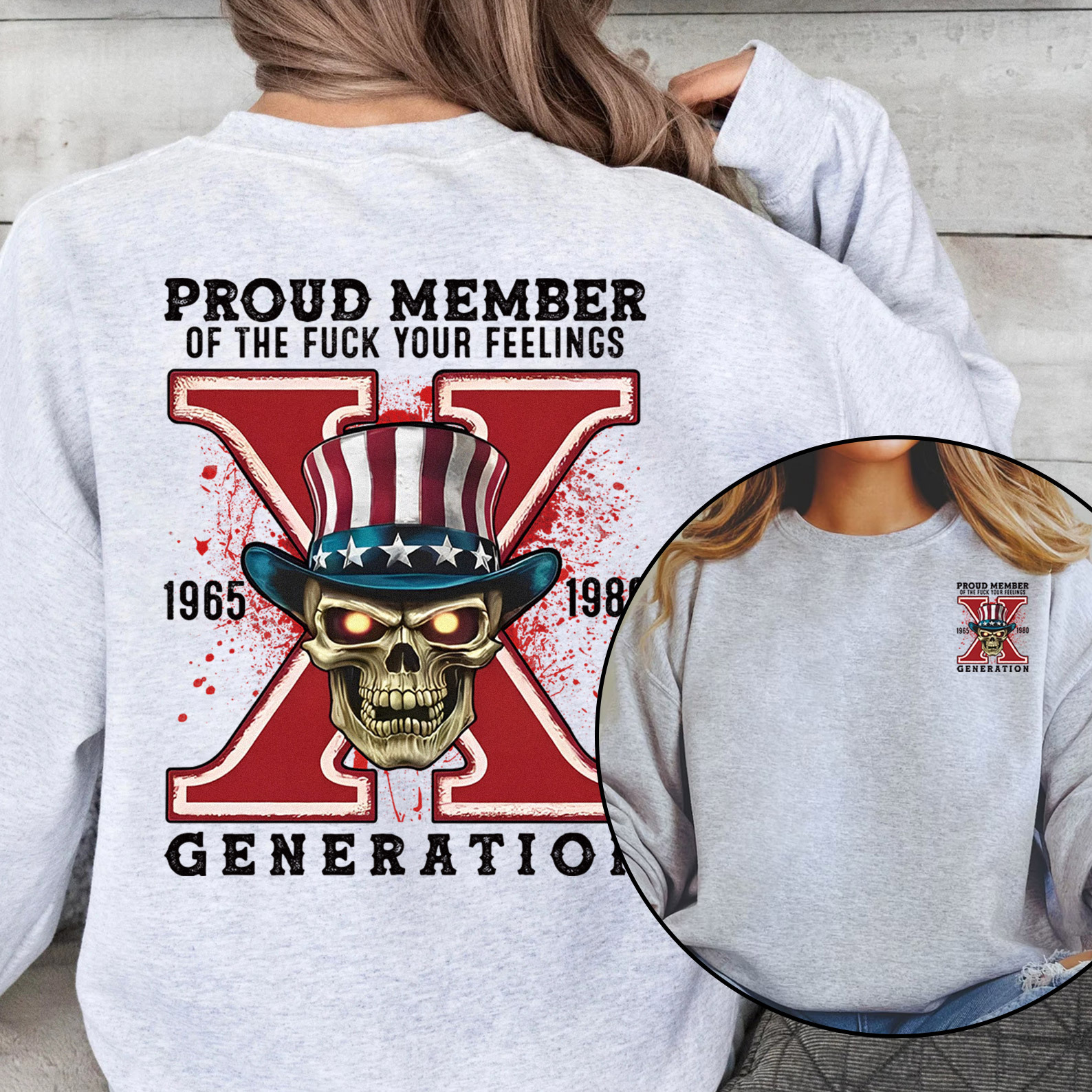 New Version Generation X FAFO shirt Double Side Print Crewneck