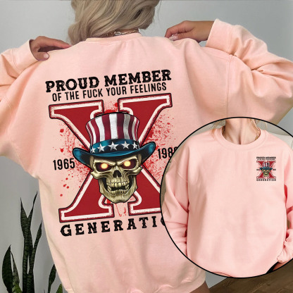 New Version Generation X FAFO shirt Double Side Print Crewneck
