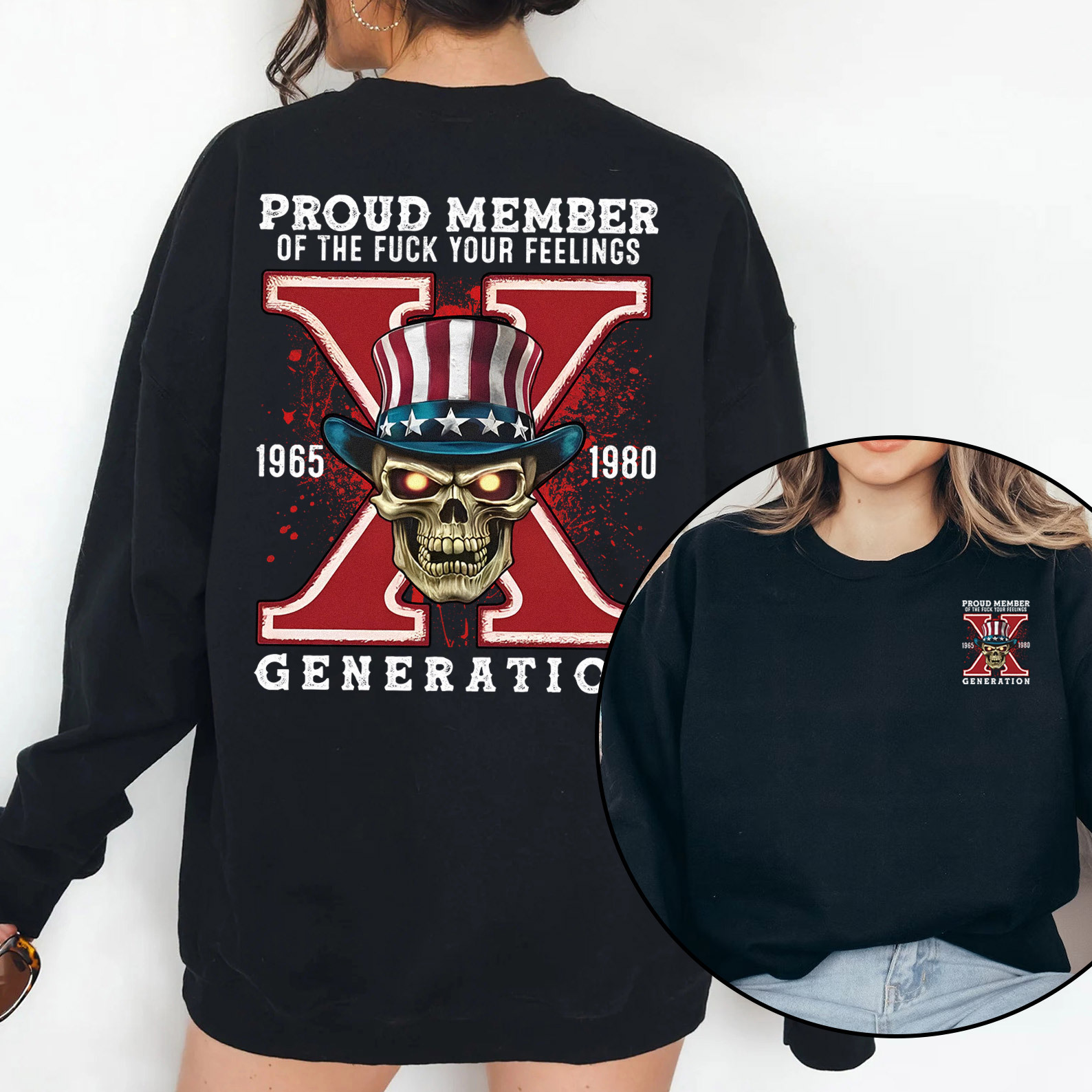 New Version Generation X FAFO shirt Double Side Print Crewneck