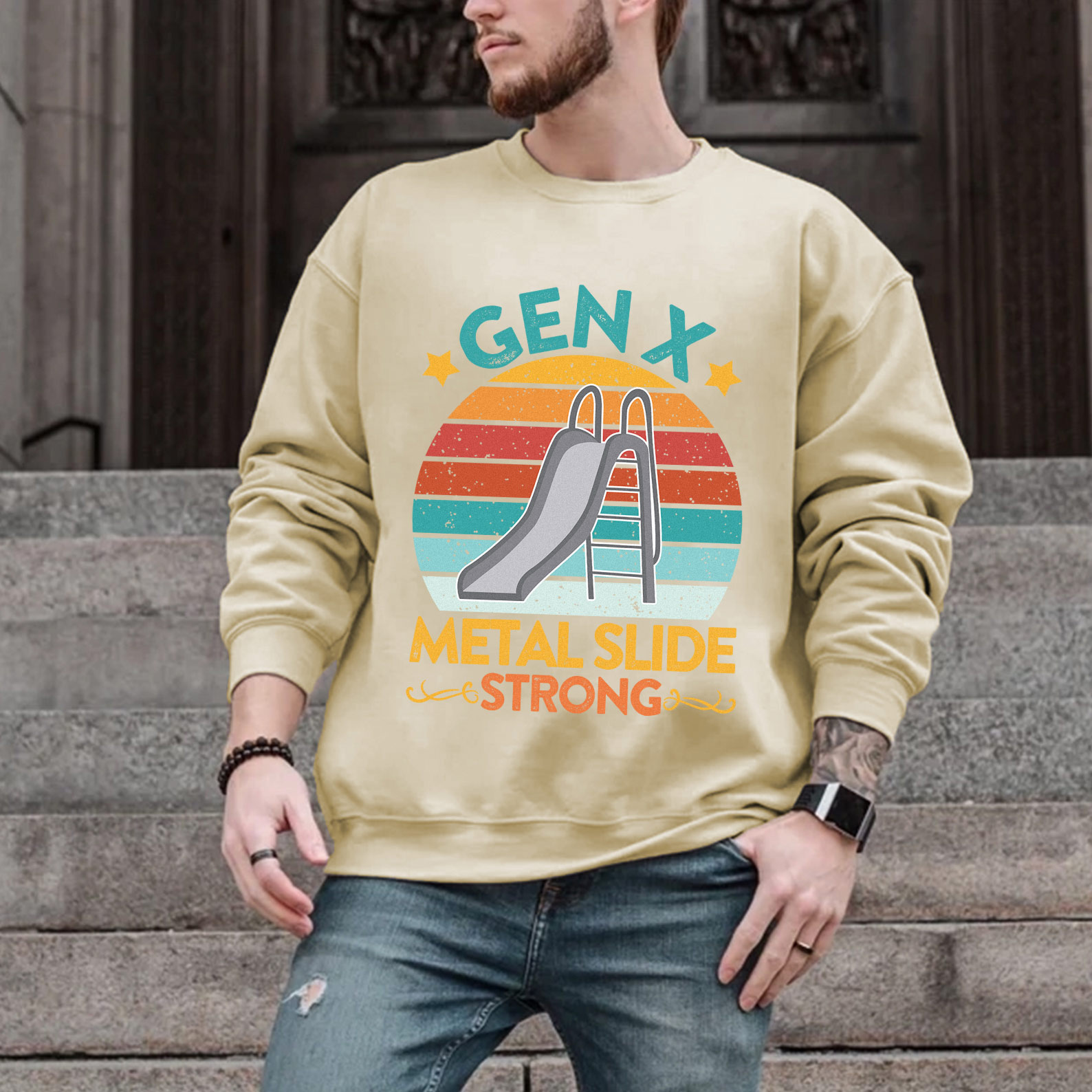Gen X Metal Slide A Strong Crewneck