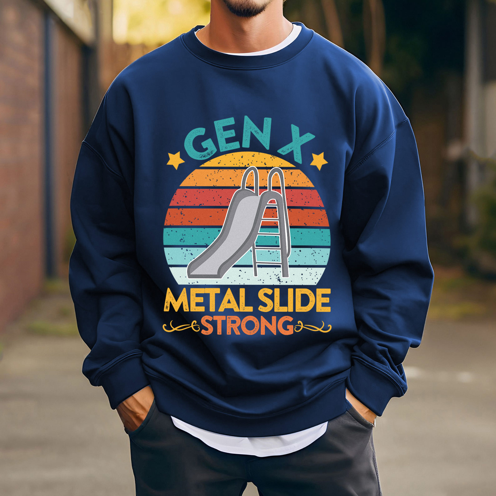 Gen X Metal Slide A Strong Crewneck