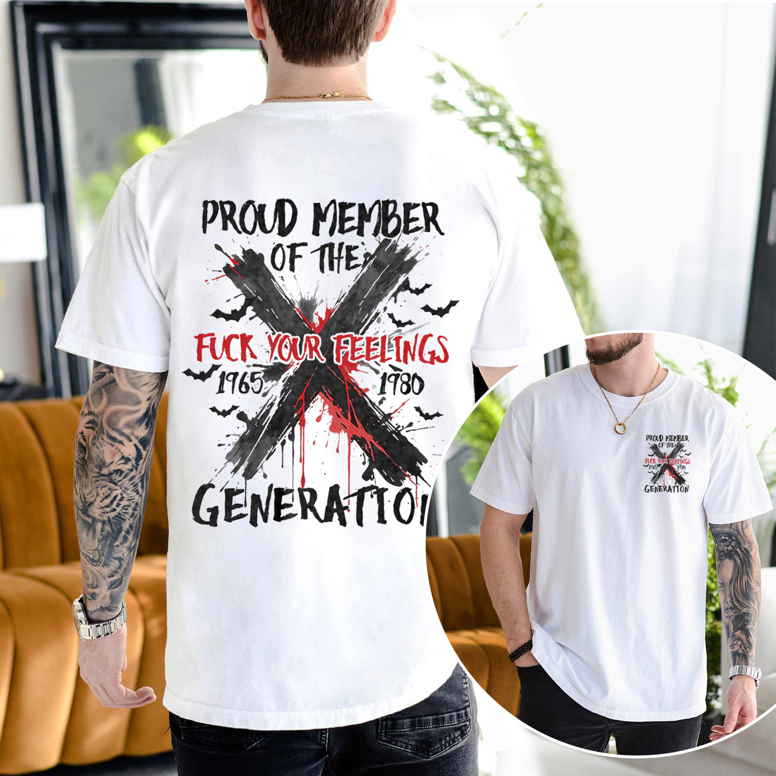 Graffiti Proud Member Fck Your Feelings Generation X T-shirt