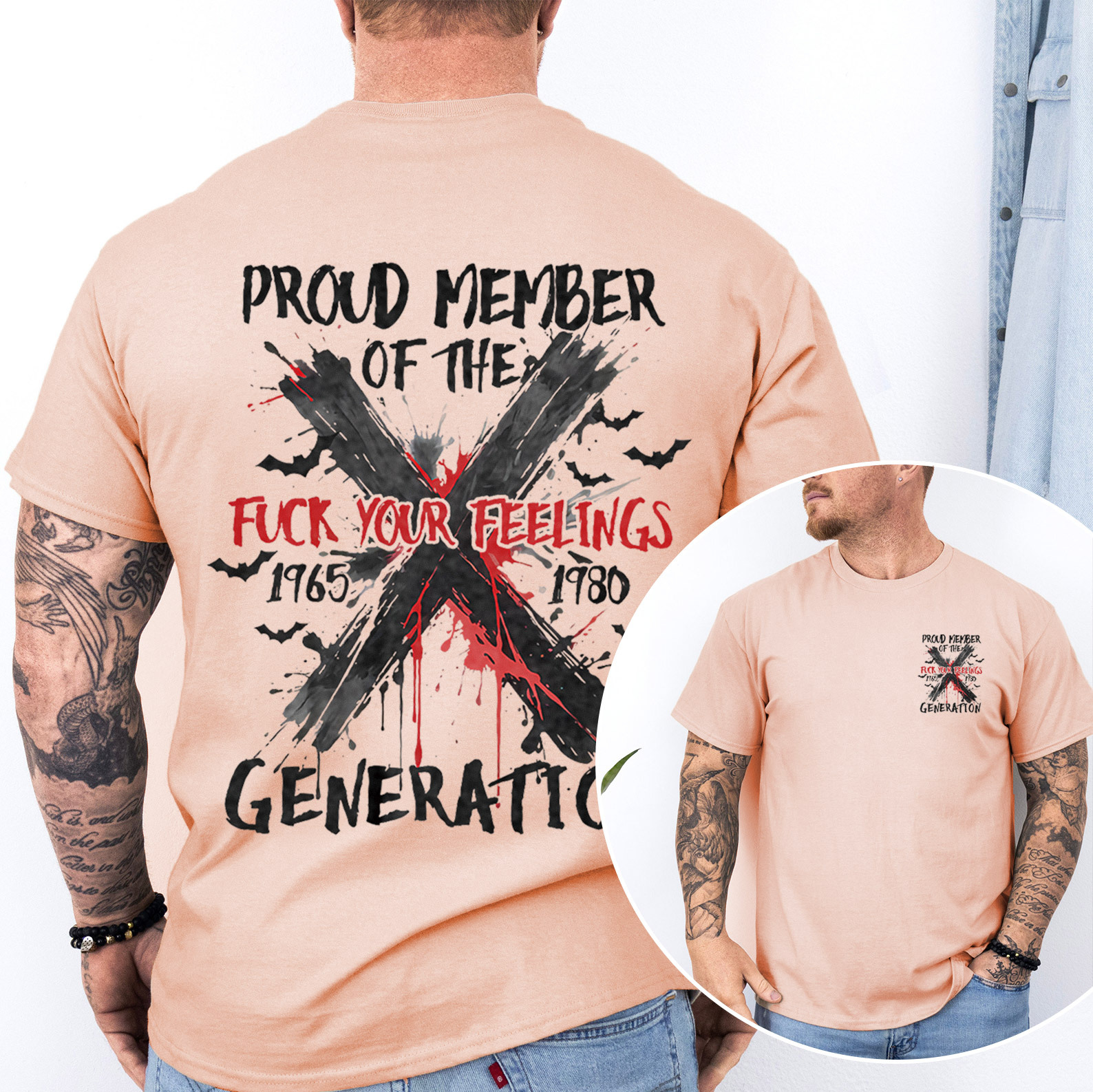 Graffiti Proud Member Fck Your Feelings Generation X T-shirt