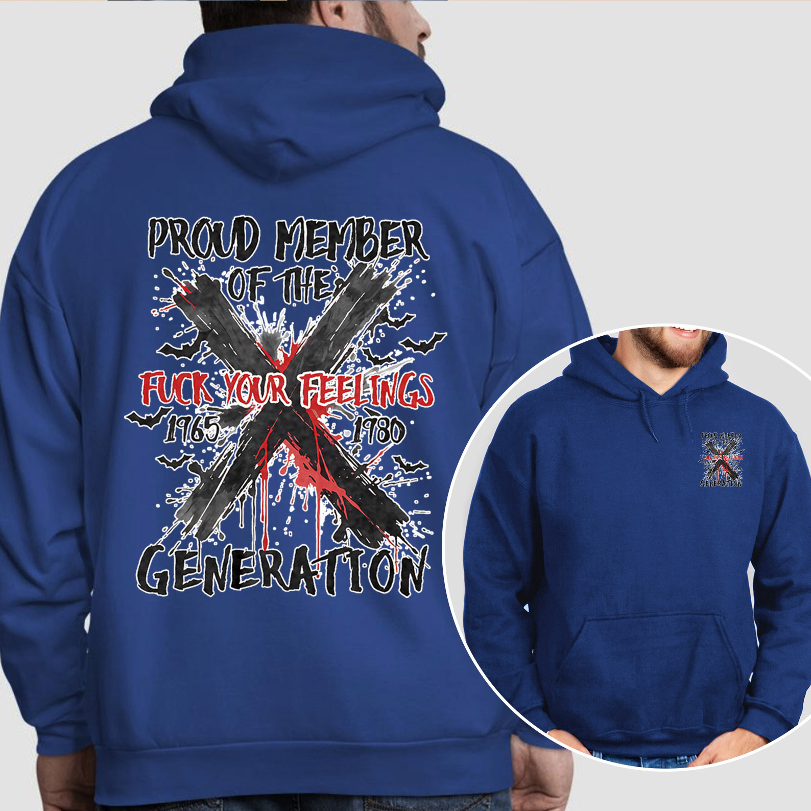 Graffiti Proud Member Fck Your Feelings Generation X Hoodie