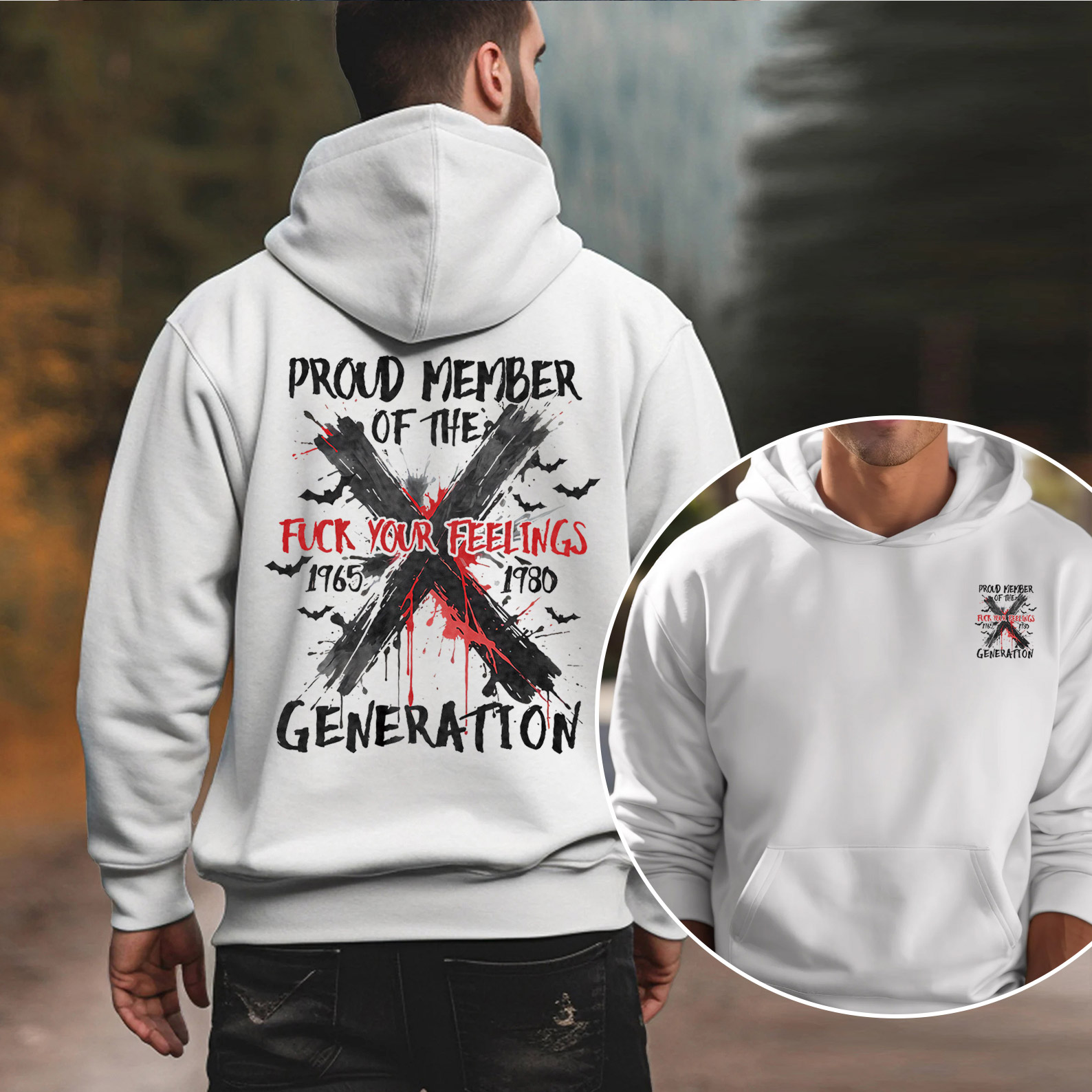 Graffiti Proud Member Fck Your Feelings Generation X Hoodie
