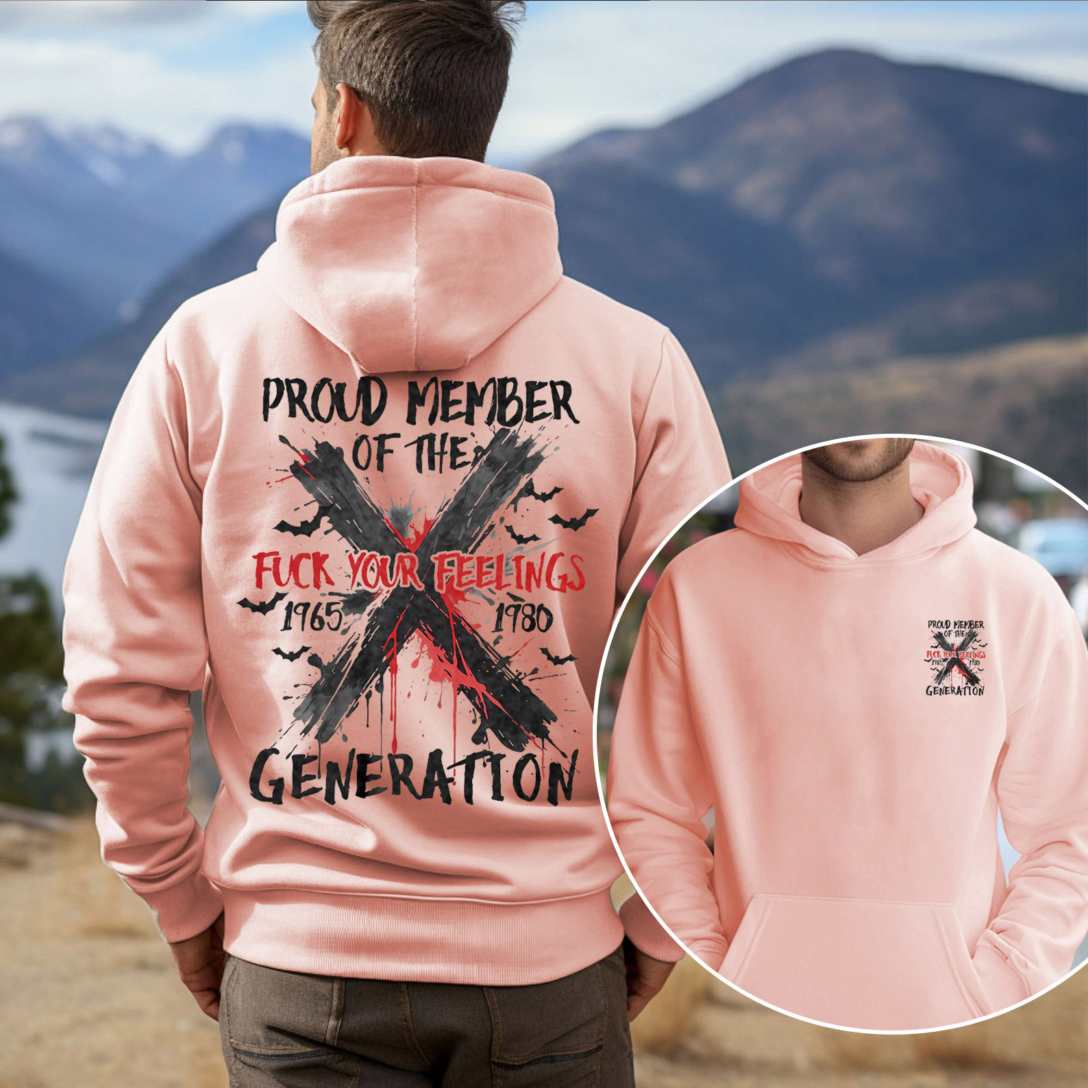 Graffiti Proud Member Fck Your Feelings Generation X Hoodie