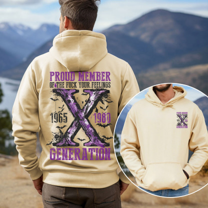 Purple Proud Member Fck Your Feelings Generation X Hoodie