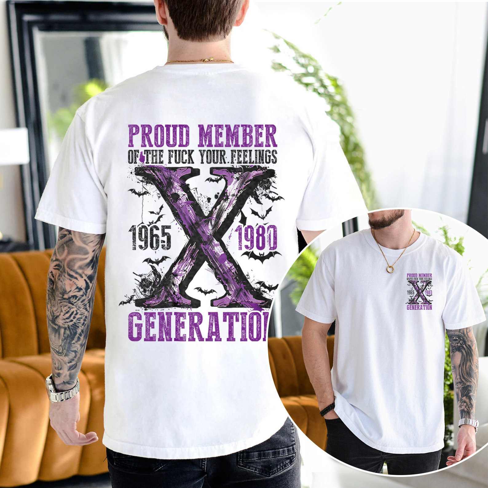 Purple Proud Member Fck Your Feelings Generation X T-shirt