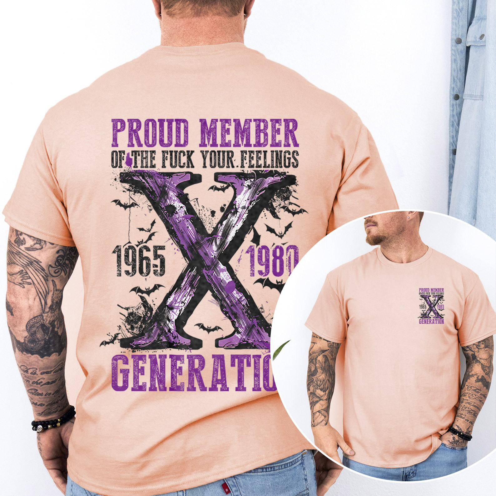 Purple Proud Member Fck Your Feelings Generation X T-shirt