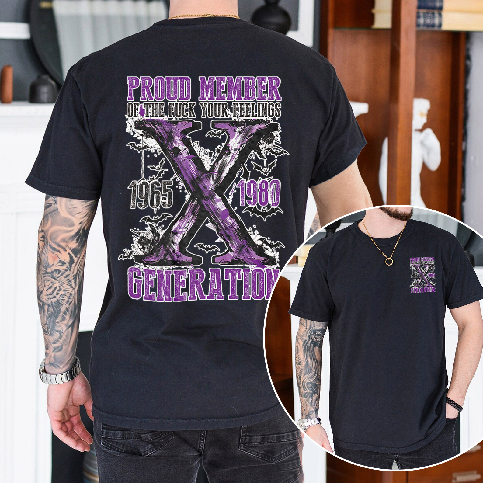 Purple Proud Member Fck Your Feelings Generation X T-shirt
